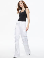 Alice and Olivia Luis 5 Pocket Cargo Pant -White