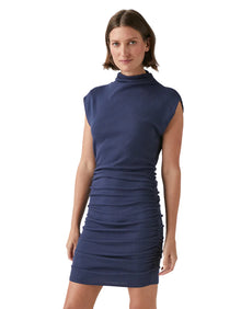 Michael Stars Gia Mock Neck Powershoulder Dress
