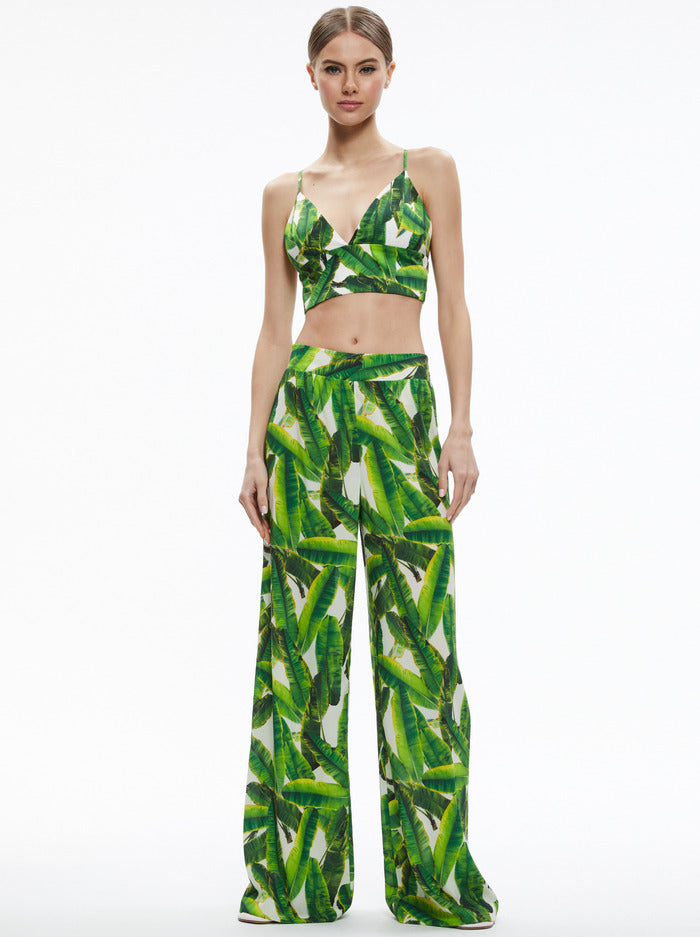 Alice and Olivia Russell Super High Waisted Smocked