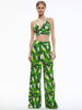 Alice and Olivia Russell Super High Waisted Smocked Waistband Pant-