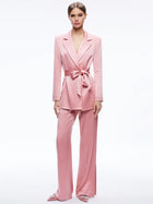 Alice and Olivia JC wwb Pant with Side Slit - Rose