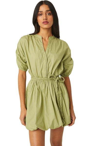 Misa Olivia Dress - Olive Cotton Poplin