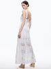 Alice and Olivia Alora Embroidery Midi Dress - White