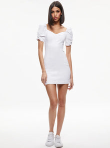 Alice and Olivia Mimi Puff Sleeve Mini Dress - Vintage Sugar