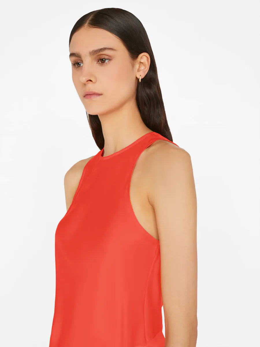 Frame Bias Racer Tank - Red Orange