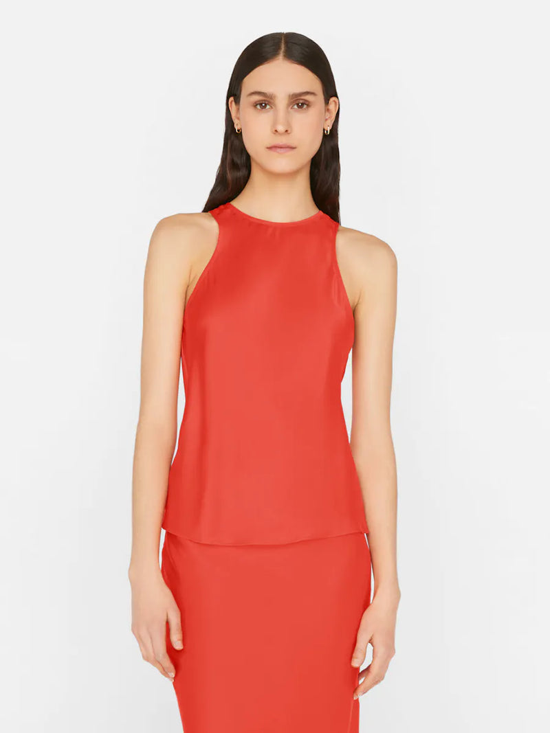 Frame Bias Racer Tank - Red Orange