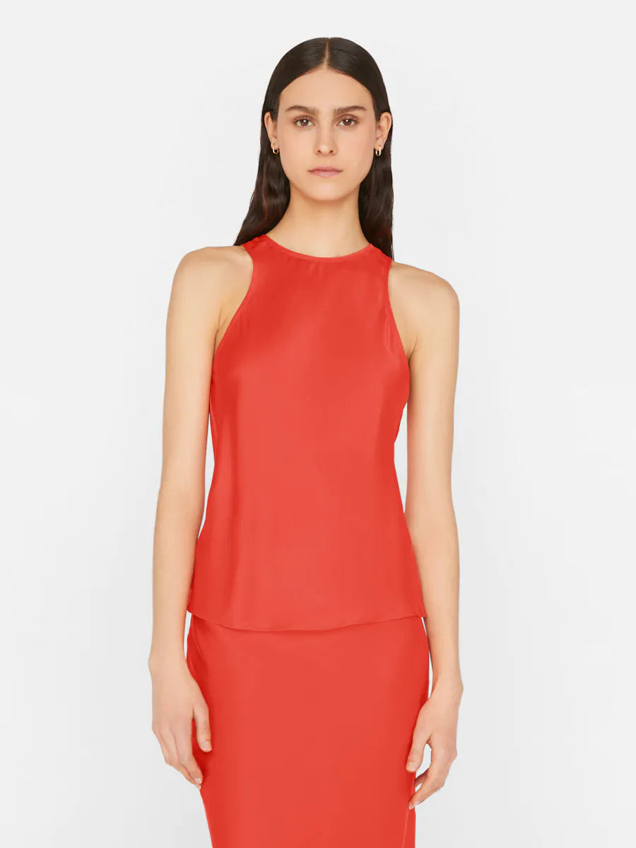 Frame Bias Racer Tank - Red Orange