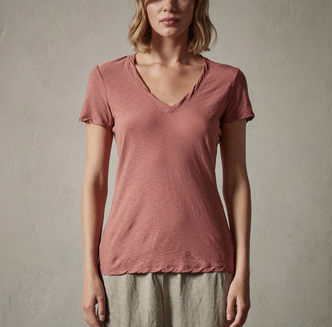 James Perse Sheer Slub V-neck tee- Arizona
