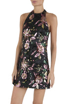 BLACK FLORAL SEQUIN