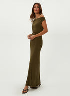 OPHELIA OFF-SHOULDER MIDI DRESS