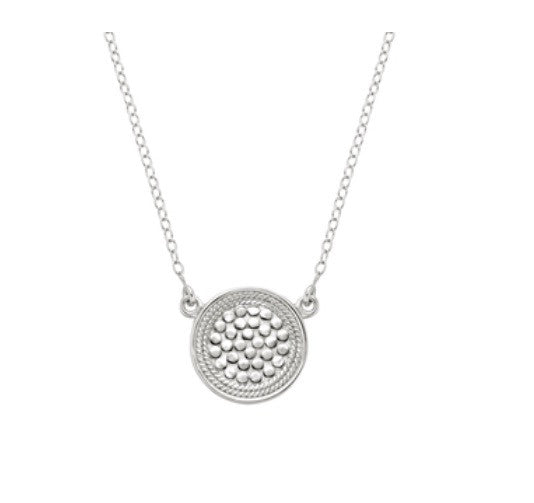 Anna Beck Mini Reversible Circle Necklace Silver