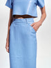 AS by DF Becca Recycled Leather Skirt - Powder Blue