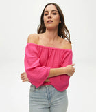 Michael Stars Isabel magenta double  gauze