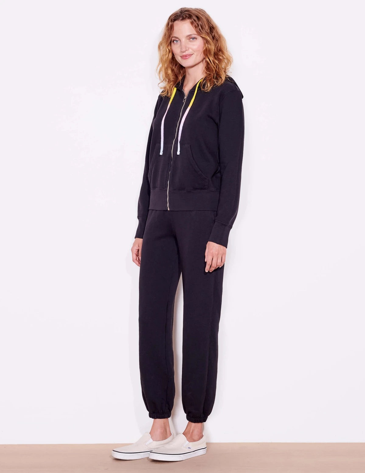 Sundry zip hoodie - black