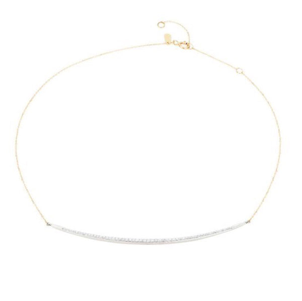 Adina Reyter pave curve diamond collar necklace
