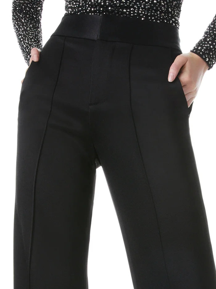 Alice + Olivia Dylan Wide Leg Pant - black