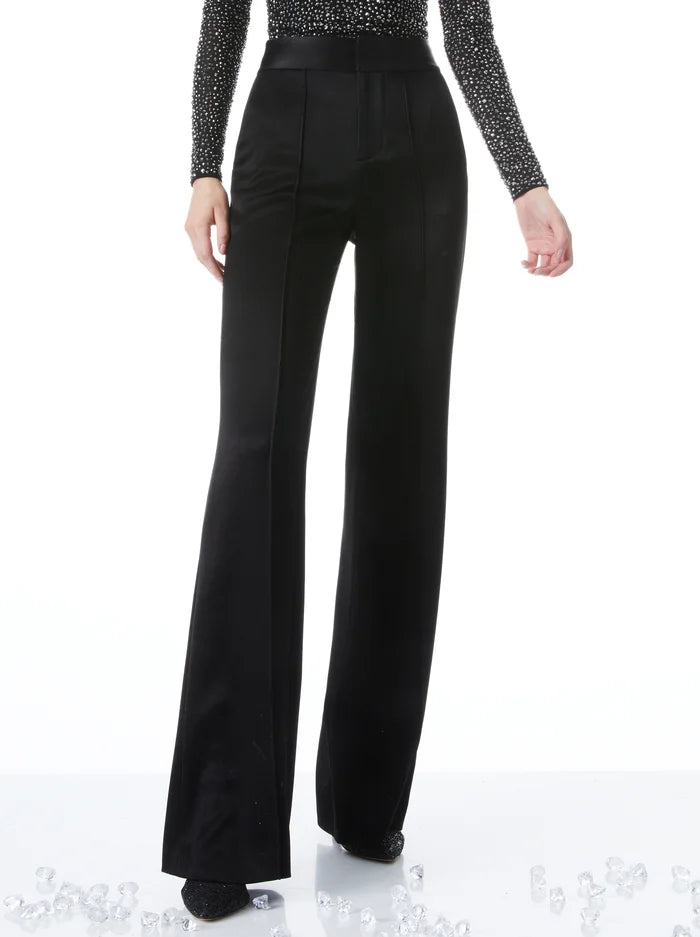 Alice + Olivia Dylan Wide Leg Pant - black