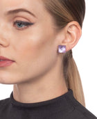 Alexis Bittar pyramid post earrings purple