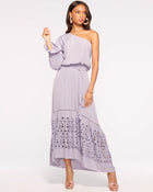 Ramy Brook Adesola One Shoulder Maxi Dress- lavendar