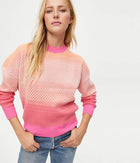 Michael Stars Willa Crew Neck Long a sleeve Pullover - Azalea