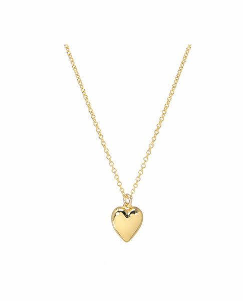 Dogeared Modern Heart of Gold Shiny Heart Necklace