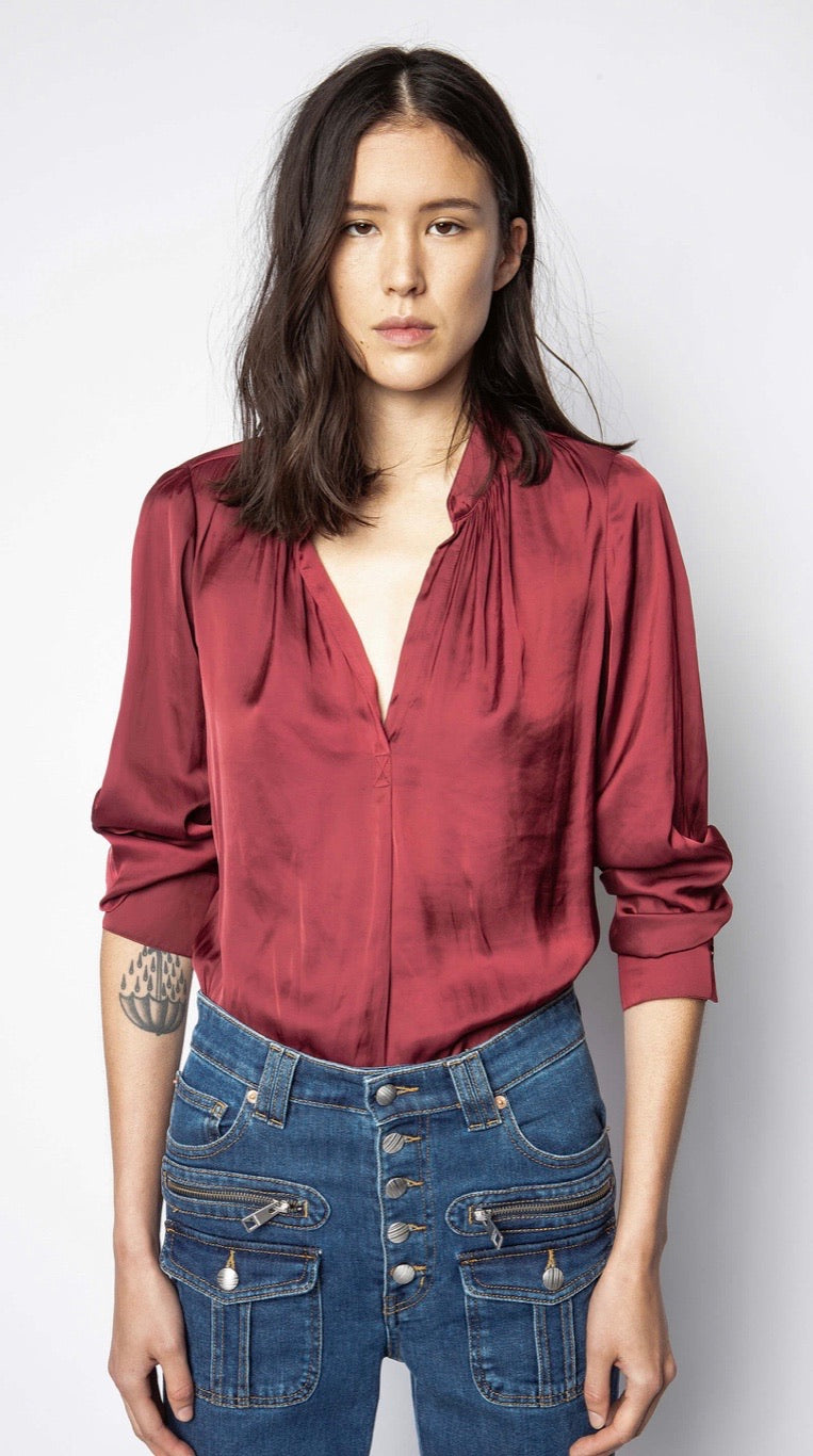Zadig & Voltaire Tink Satin Tunic shirt