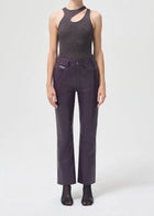 AGOLDE Recycled Leather Relaxed Boot - night shade