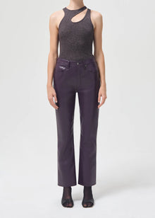 AGOLDE Recycled Leather Relaxed Boot - night shade