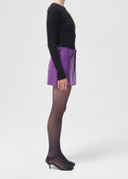 Agolde RECYCLED LEATHER LIV MINI SKIRT -