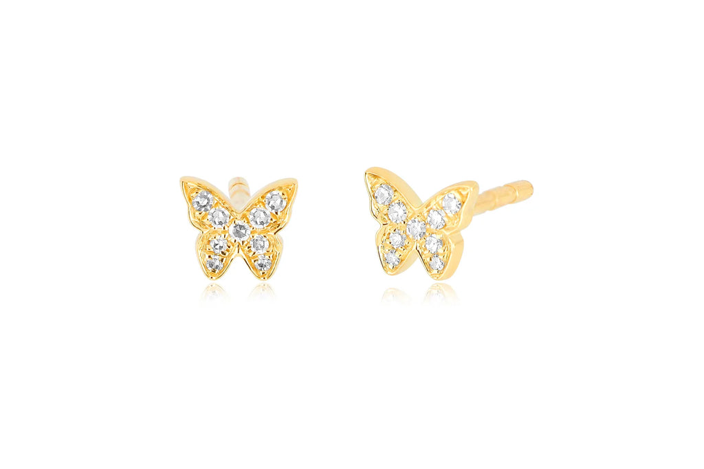 Ef Collection BABY DIAMOND BUTTERFLY STUD EARRING