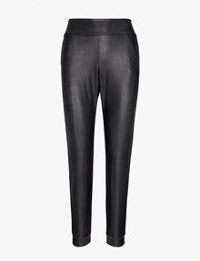 Commando Faux Leather Jogger - black