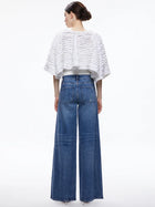 Alice & Olivia Loree Ruffle ti crop jacket- white