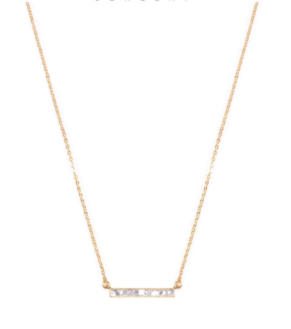 Shana Gulati Emlyn pendant - raw diamond/sand resin