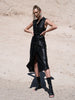 ASbyDF Lola Recycled Leather Dress Black