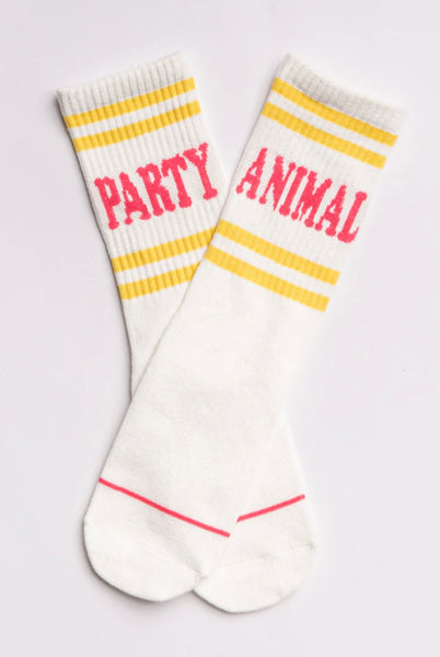 PJ Salvage Fun Socks - Cream Party Animal