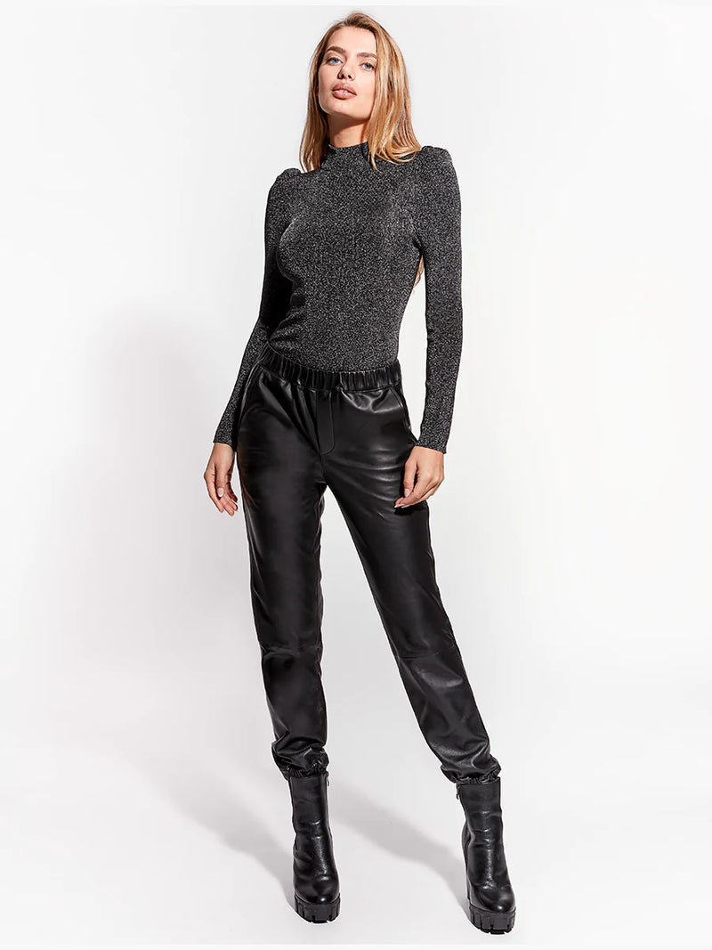 ASbyDF THE UPCYCLED LEATHER JOGGERS