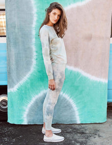 Sundry Cinched waist raglan moss tiedye