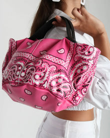 Romibasha Leather Bandana Bucket Bag