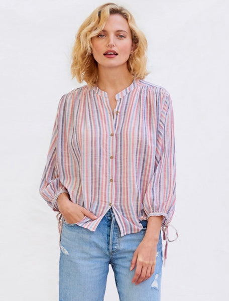 Sundry Stripes Shirred shirt