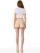 Alice & Olivia STEFFIE VEGAN LEATHER SHORT
