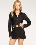 Ramy Brook Jade Long Sleeve Denim Mini Dress