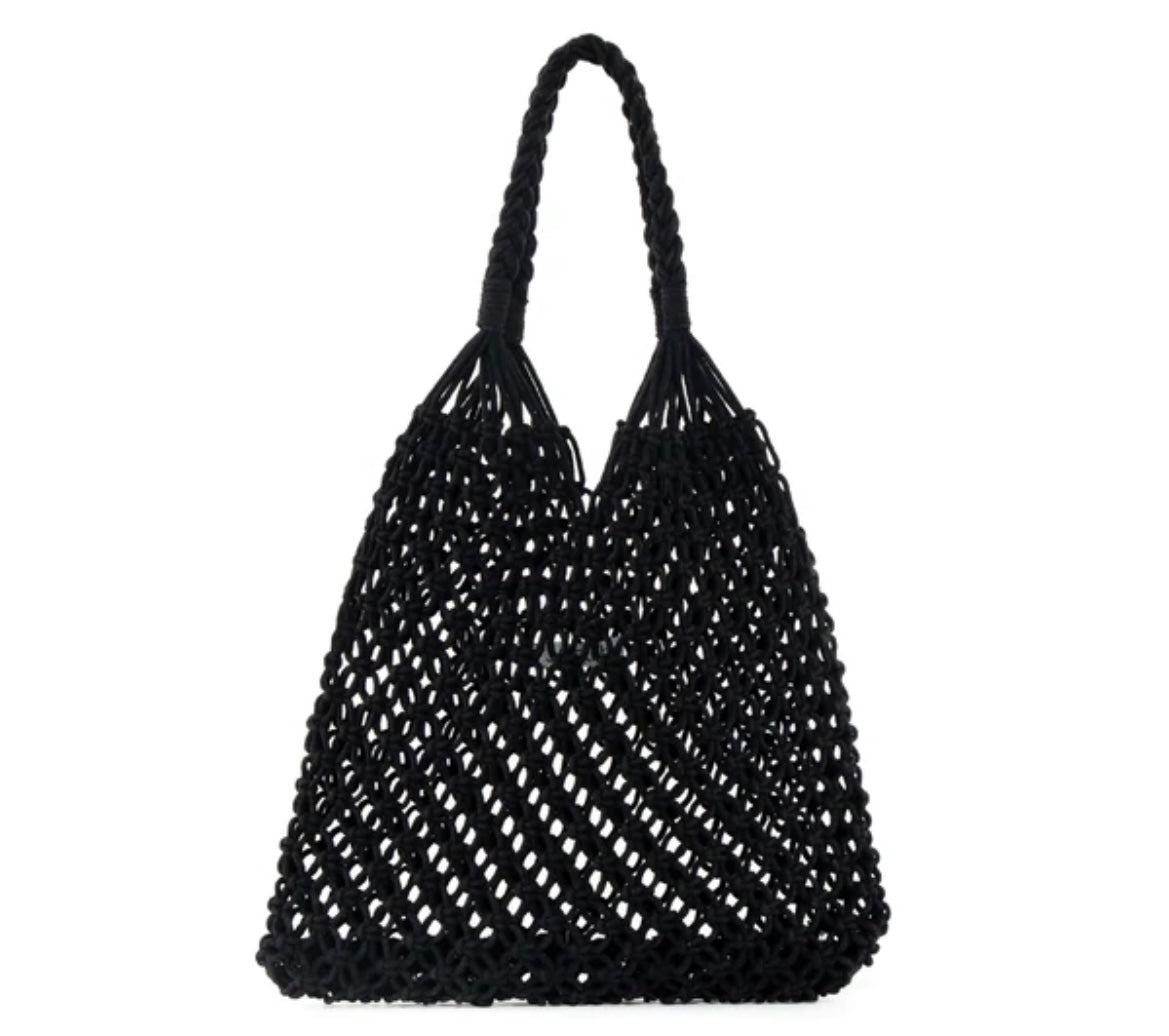 JADEtribe Macrame Sac Charm Tote Sand