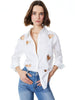 Alice and Olivia Finely Embellished Button Down - ecru