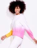 Sundry dip dye sweatshirt- tangerine pink