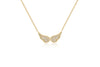 Ef Collection DIAMOND DOUBLE ANGEL WING NECKLACE