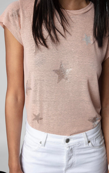 Zadig & Voltaire Skinny Stars Diamanté T-Shirt