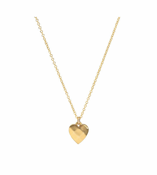 Dogeared Modern Do It For Yourself Faceted Heart Necklace - Gold Dipped