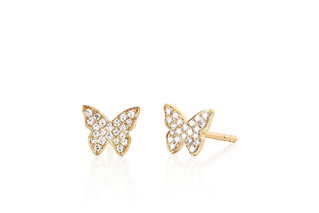 Ef Collection Diamond Butterfly Stud Earring