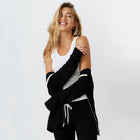 Monrow super soft zip up hoody - black