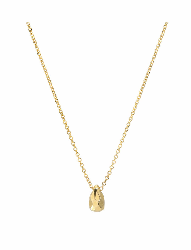 Dogeared Modern See the Light Faceted Teardrop Necklace - Gold Dipped